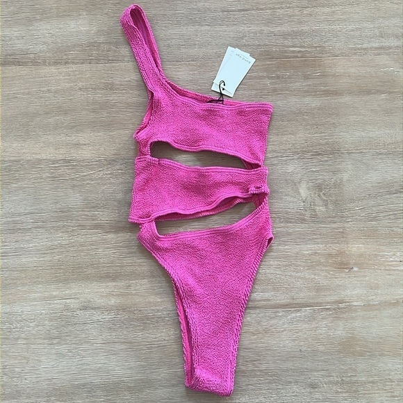 Bond-Eye Australia Rico One Piece Cut Out Swimsuit One Size Fuschia Pink - Picture 3 of 7